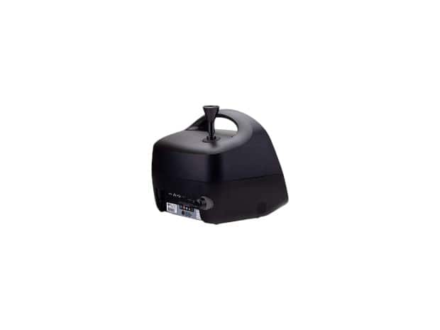 Portable particle counter back view
