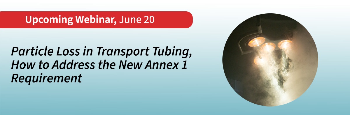 Particle Loss in Transport Tubing Webinar coming up on June 20
